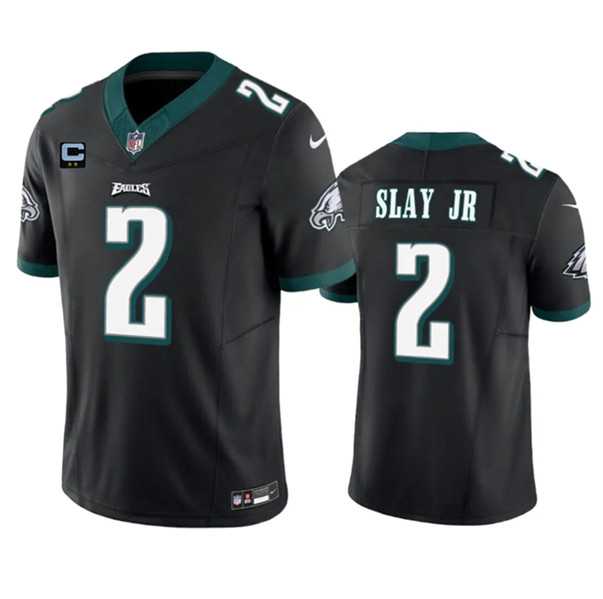 Men & Women & Youth Philadelphia Eagles #2 Darius Slay JR Black 2023 F.U.S.E. With 2-Star C Patch Vapor Untouchable Limited Jersey